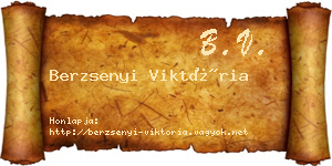 Berzsenyi Viktória névjegykártya