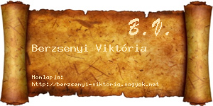 Berzsenyi Viktória névjegykártya